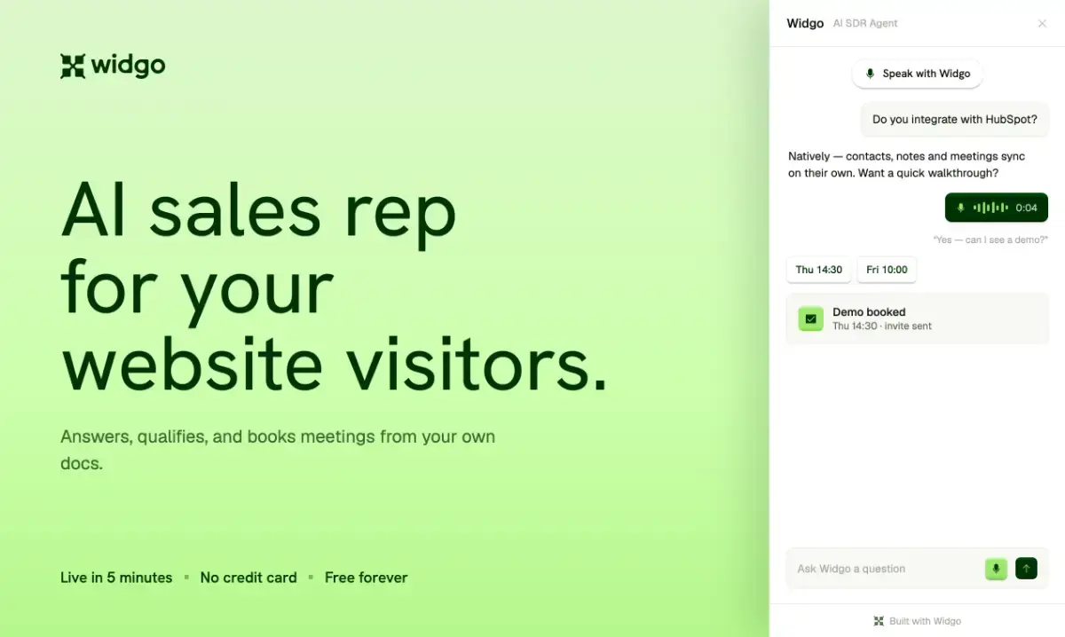 Widgo screenshot 1
