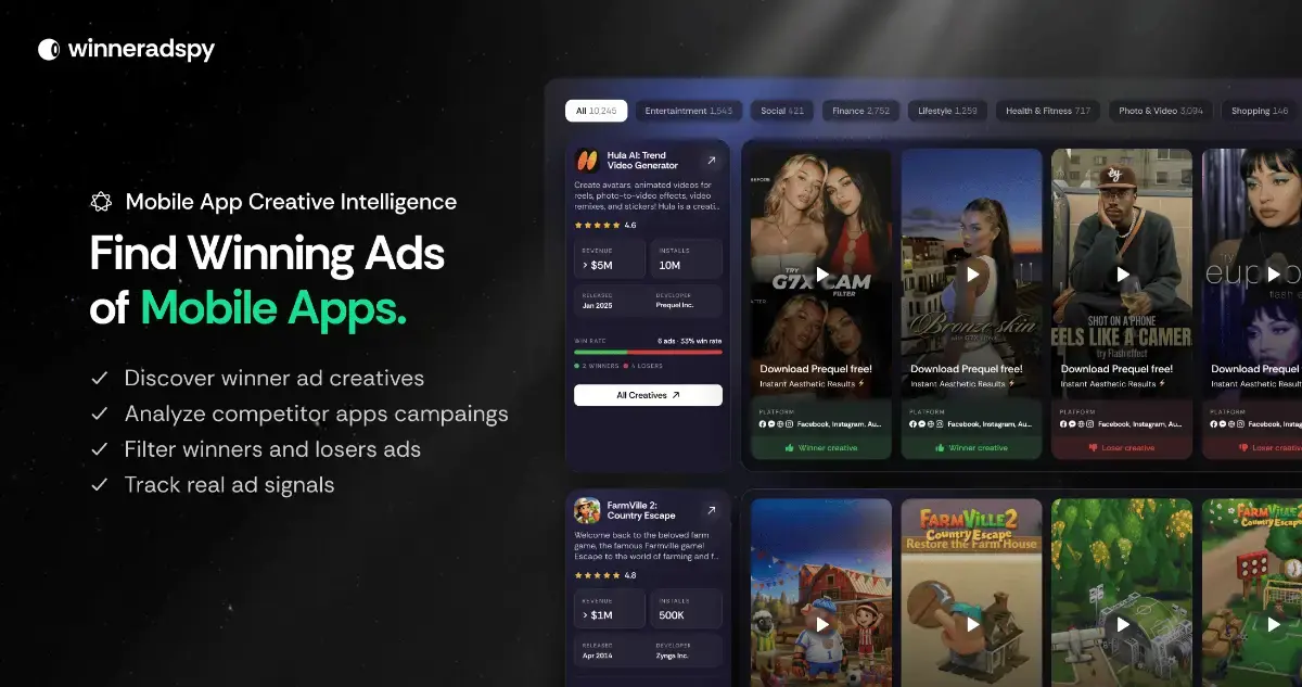 WinnerAdSpy screenshot 1