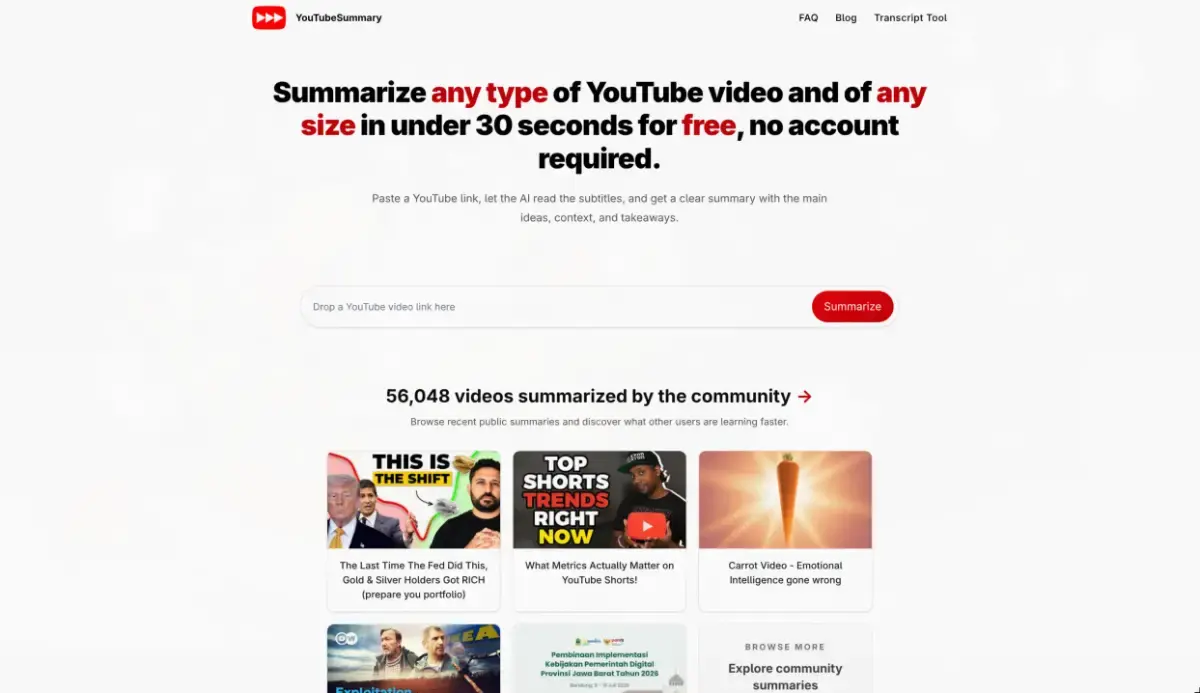 Youtube Summary screenshot 1