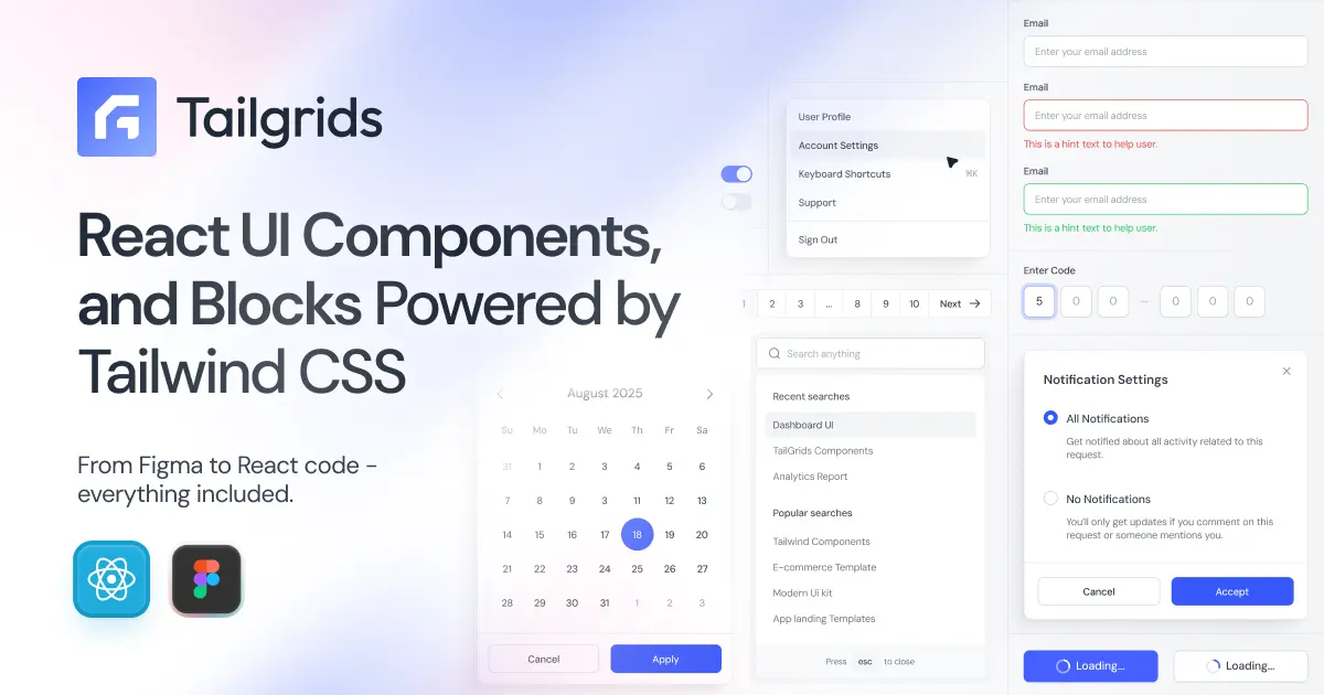 Tailgrids UI screenshot 1