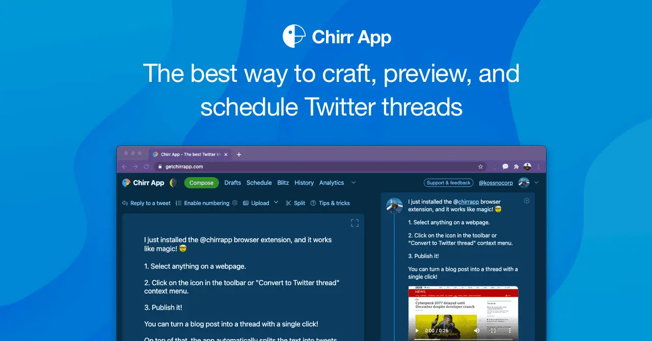 Chirr App product image