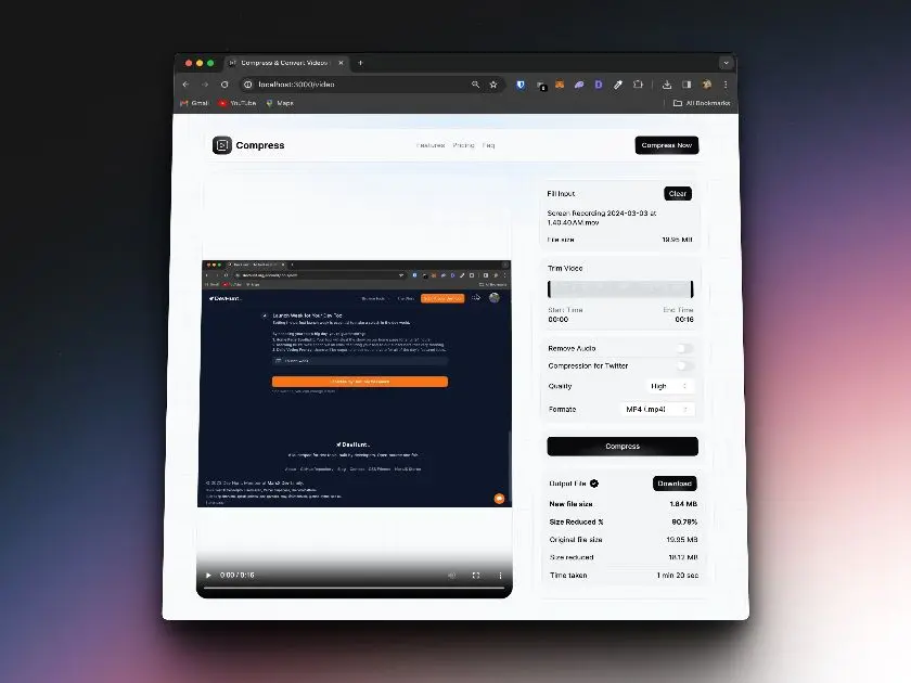 Compress product image
