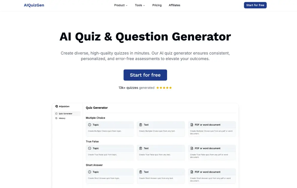 AIQuizGen product image