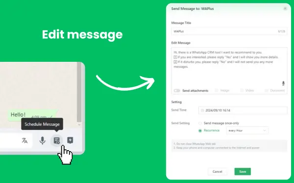 WhatsApp Schedule Message product image