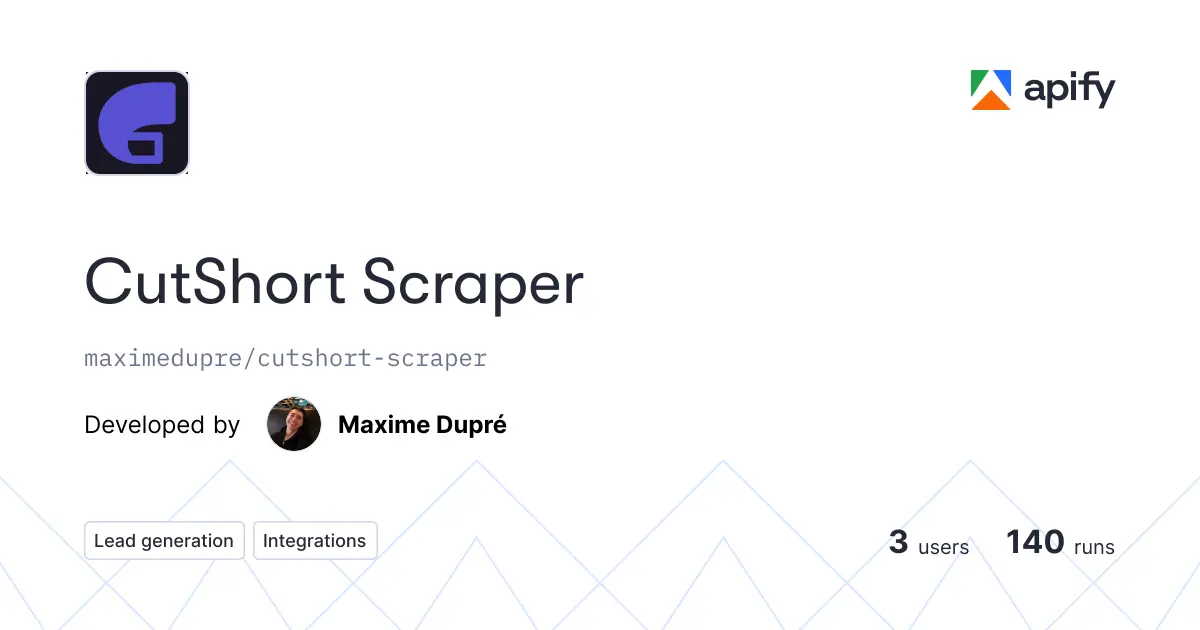 CutShort Scraper product image