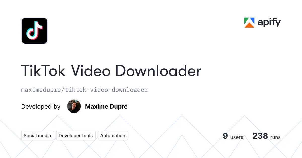 TikTok Video Downloader product image