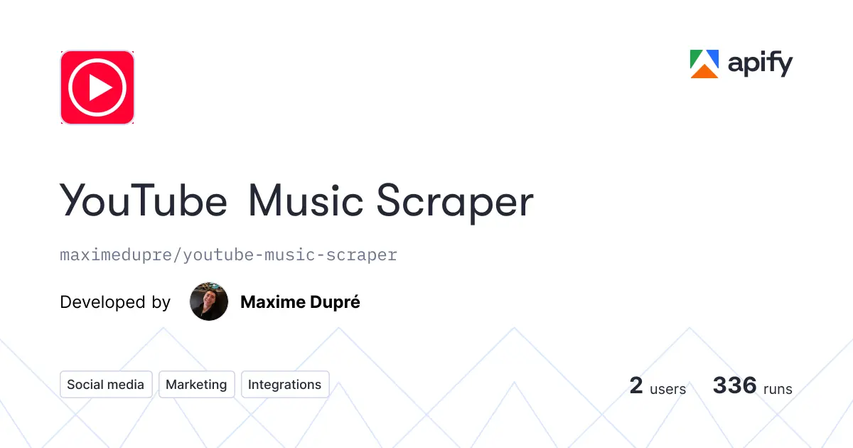 YouTube Music Scraper product image