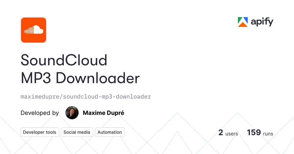 SoundCloud MP3 Downloader product image