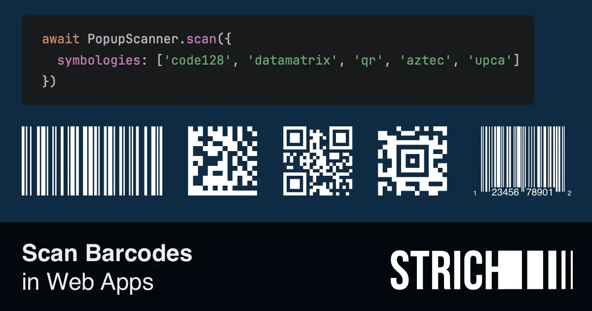 STRICH Barcode Scanning SDK product image