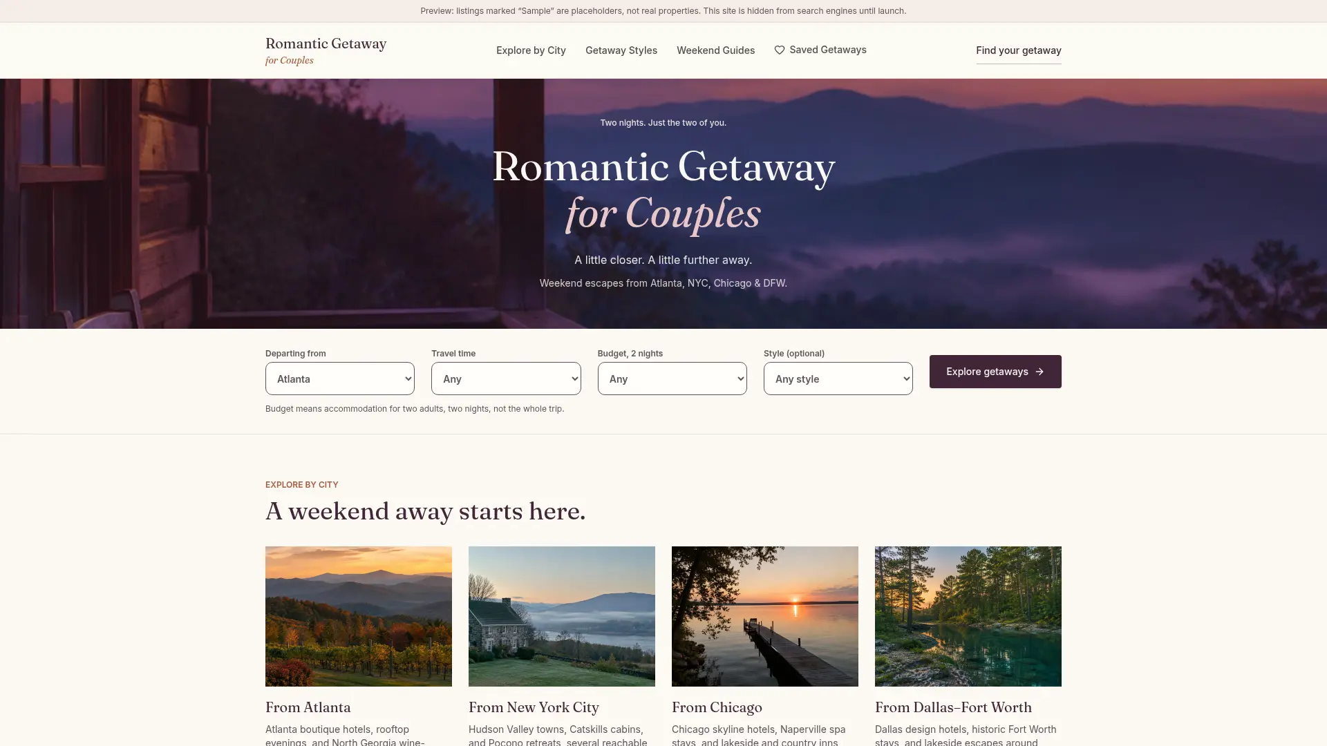 Romantic Getaway For Couples product image