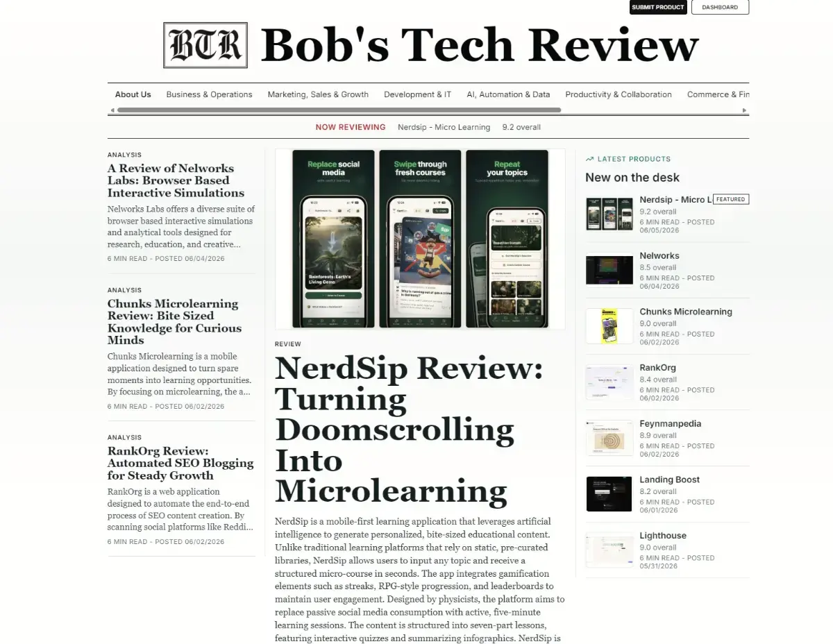Bob's Tech Review product image