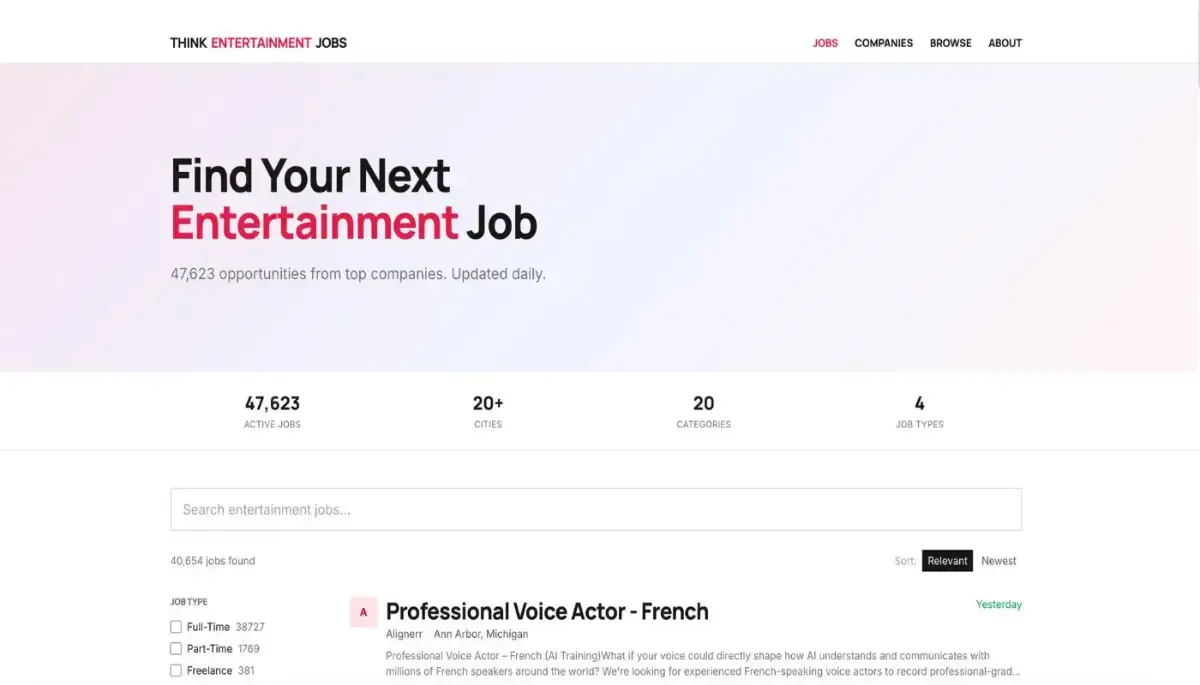 Entertainment Jobs product image