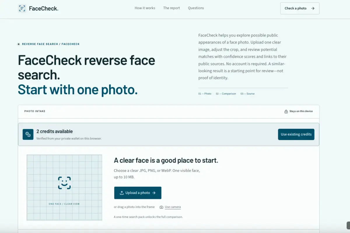 FaceCheck product image