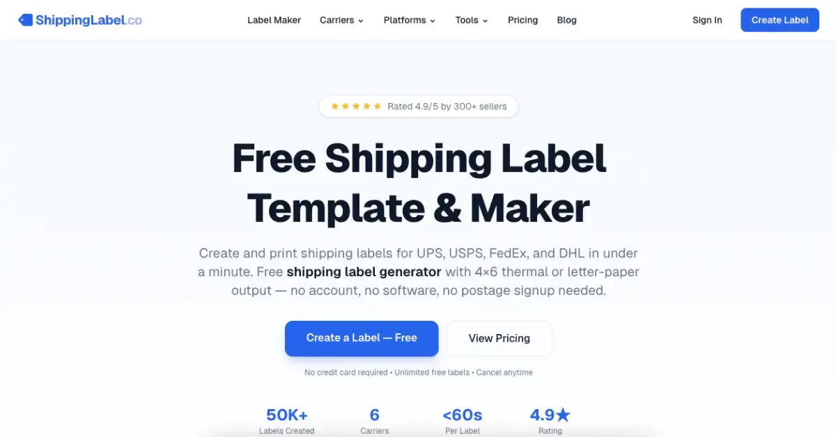 ShippingLabel product image