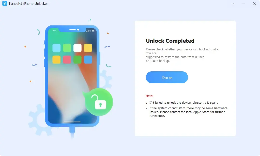 TunesKit iPhone Unlocker product image