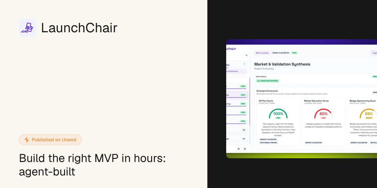 Discover LaunchChair on Uneed