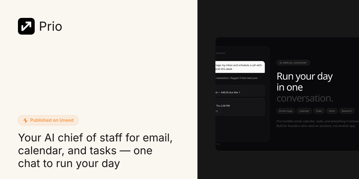 Discover Prio on Uneed