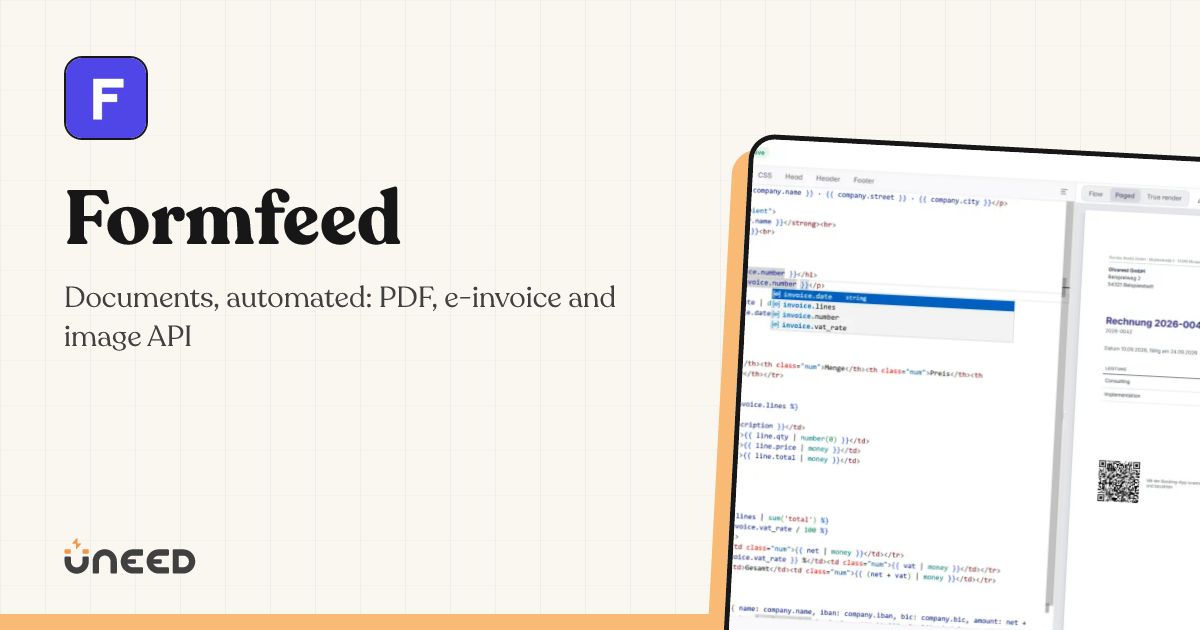 Discover Formfeed on Uneed