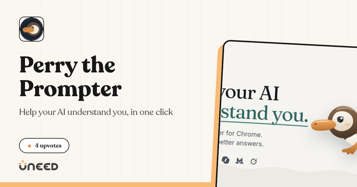 Discover Perry the Prompter on Uneed