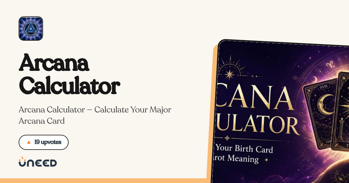 Discover Arcana Calculator on Uneed