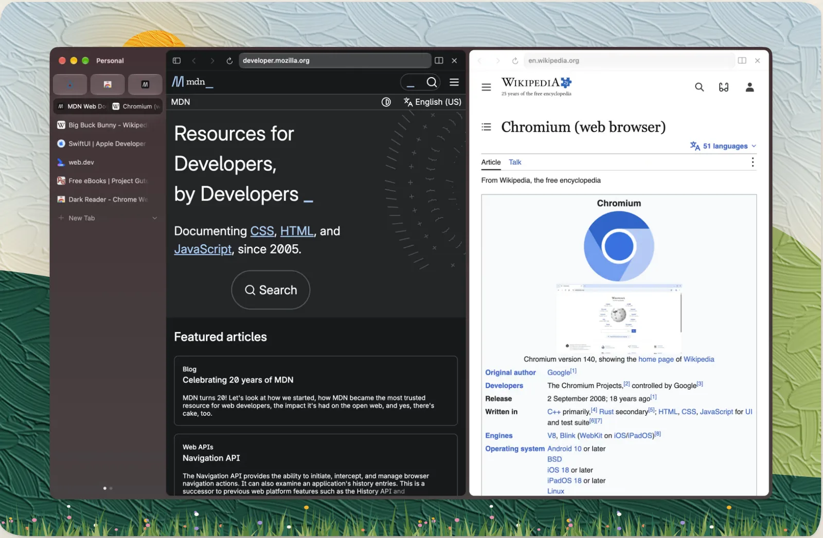 Ardia browser interface