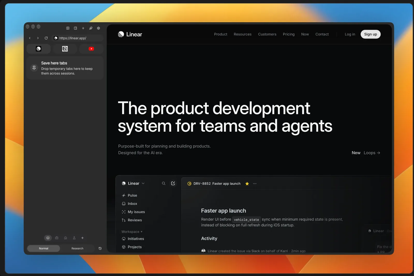 Pola Browser browser interface